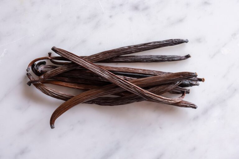 Vanilla pods undergo a aging process until they are browned